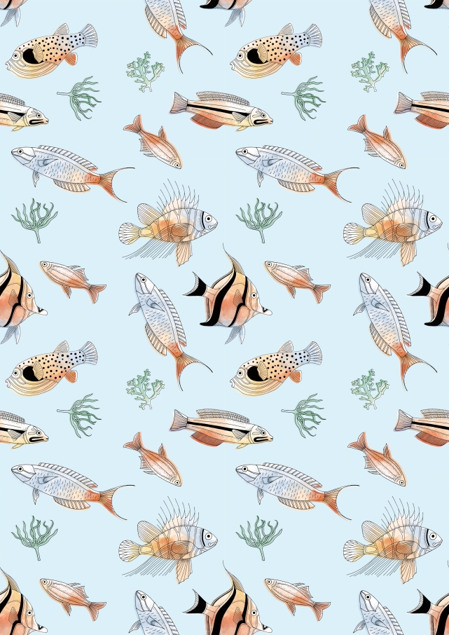 Fish Repeat Print